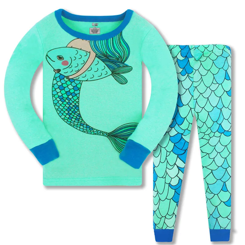 Jumping Meters/осенне весенняя одежда для сна малышей милый пижамный комплект девочек с