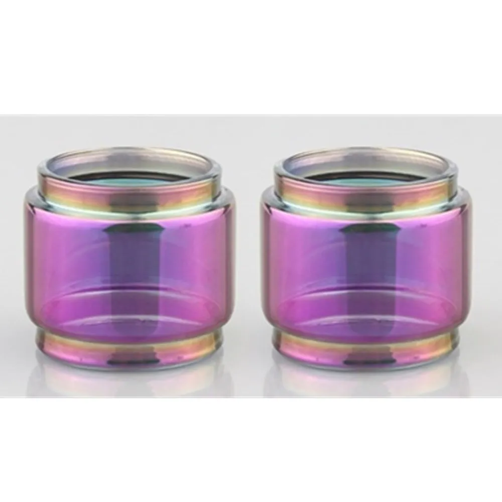 Многоцветный 2 шт стеклянная трубка для SMOK TFV12 Prince сменный бак для лампы Pyrex стеклянная трубка - Цвет: Многоцветный