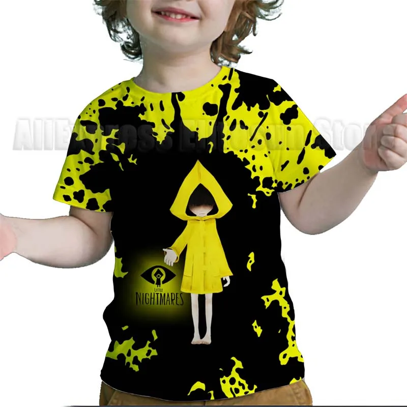 

Summer Kids Little Nightmares 2 T-shirts Children Cartoon Anime 3D T Shirts Camiseta Boys Girls Teens Toddler Tshirts Tee Tops