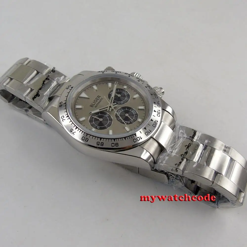 39 мм синий серый циферблат сапфировое стекло 316L нержавеющая сталь Твердый чехол