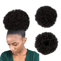short puff afro puff synthetic hair bun chignon hairpiece hair afro for women drawstring afro ponytail clip hair extensions