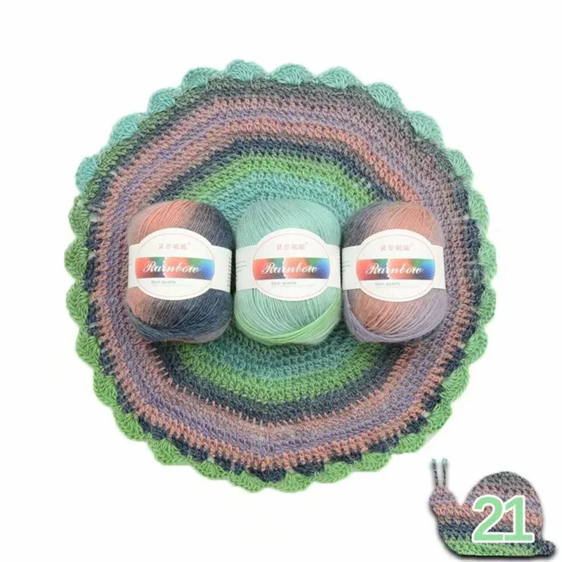 21 20pcs 20 шт. нить diy лента вязания крючком пряжа кашемировая пряжа для вязания необычная Смешанная окрашенная 50 г/шт - Цвет: 21 20pcs