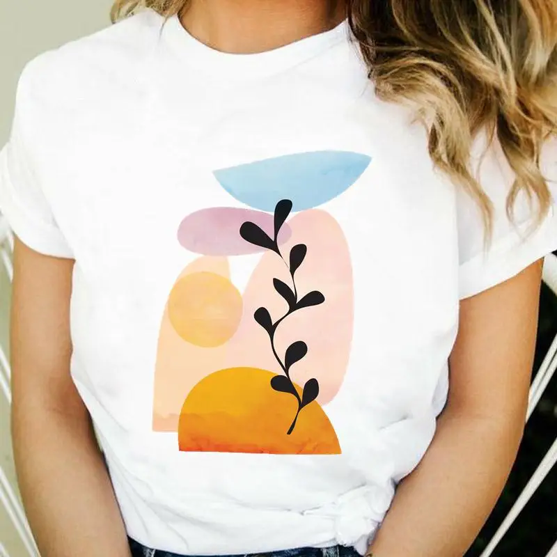 

Женская футболка с коротким рукавом и принтом, в стиле 90-х