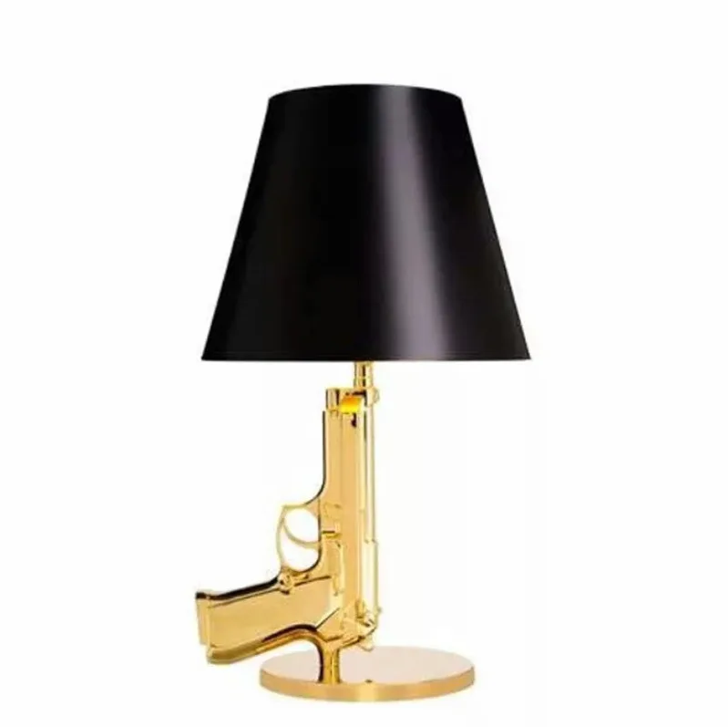 

Golden AK47 Musket Table Lamps Decor Home Nordic Led Table Bedroom Lamp Living Room Study Luminaire Living Room Lamp Stand