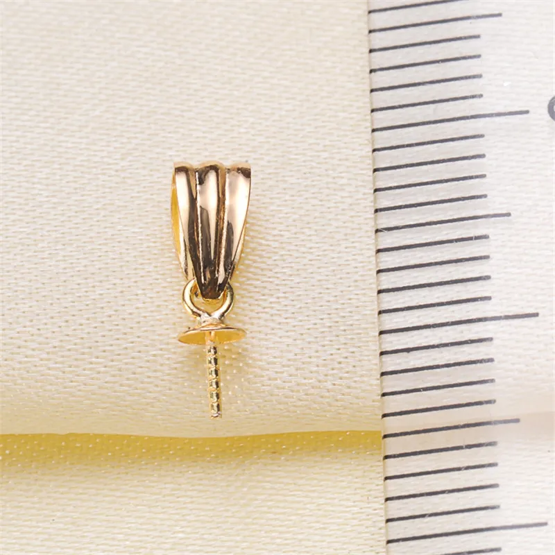 

Solid 18K Yellow Gold for DIY Jewelry Accessories Pendant Clasp Connector Clip Clasp Pinch Clip Bail Pendant Bail Bead