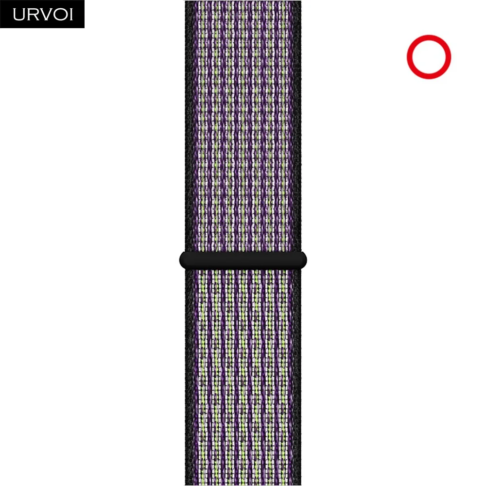 URVOI, Спортивная петля для apple watch, серия 4, 5, 3, 2, 1, ремешок для iwatch, двухслойный Воздухопроницаемый ремешок, тканый нейлоновый дракон, фрукты, 44 мм - Цвет ремешка: N Desert Sand Volt