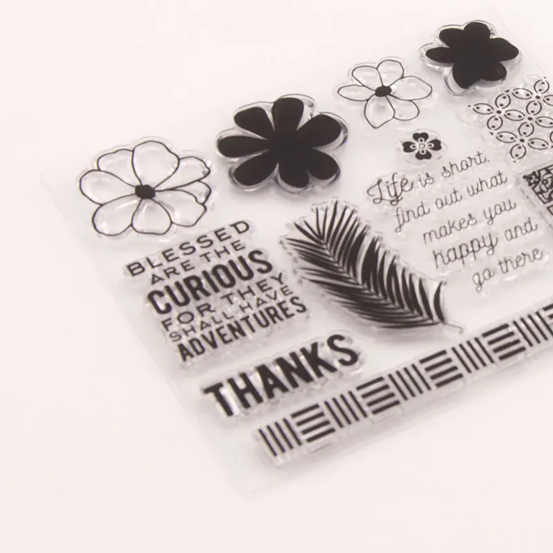 Flowers Transparent Clear Silicone Stamps for DIY Scrapbooking Photo Album Decor | Канцтовары для офиса и дома