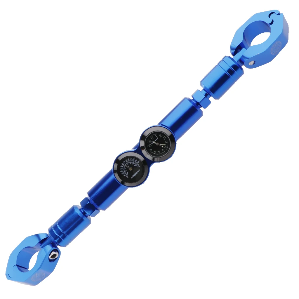 Синий 22mm 7/8inch ручка мотоциклы Регулируемый перекладина для укрепления рулевого колеса рычаг - Цвет: Синий