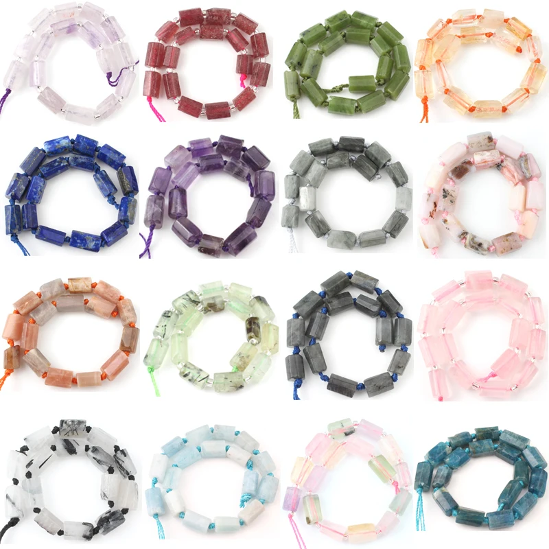 Бусины Из Натурального лазурита кварца апатита 6 х10 мм цилиндрические бусины