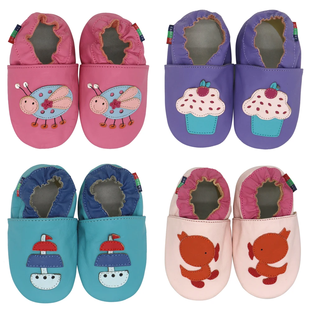 Carozoo New Sheepskin Leather Soft Sole Baby Shoes Toddler Slippers Up To 4 Years Newborn