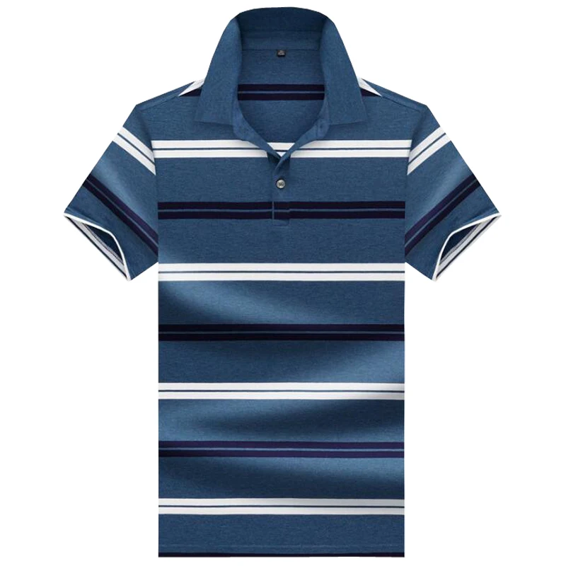 Рубашка поло мужская с коротким рукавом деловая Повседневная полосатая одежда