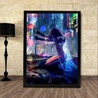 Постер Cyberpunks на стену, декор игровой комнаты, игровая станция, холст, картина для гостиной, принты на Лофт, интерьер, квадраты