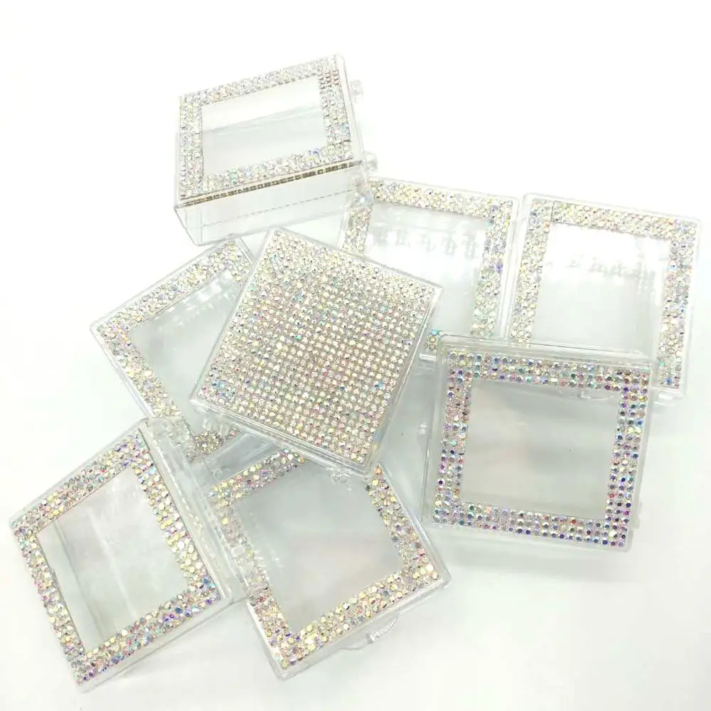 

10 шт. упаковочная коробка Limatic 22 мм 25 мм 27 мм норковые ресницы Rinestone коробка блеск блестящие Ресницы упаковка квадратный чехол