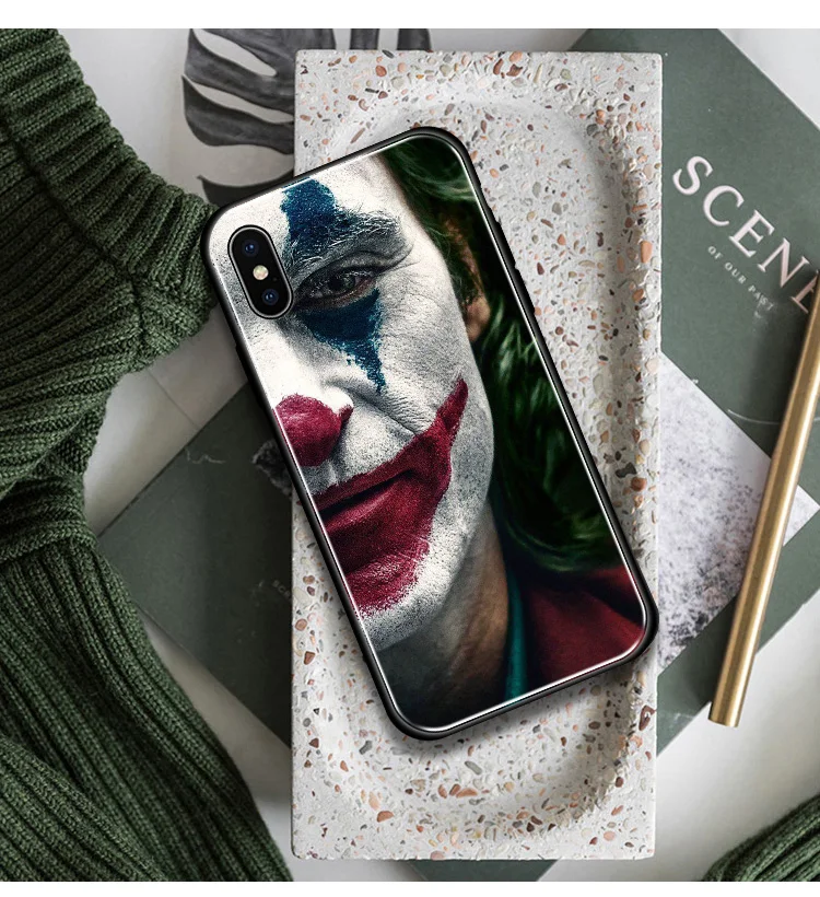 Joker Joaquin Phoenix мягкий силиконовый стеклянный чехол для телефона, чехол для apple iPhone 6 6S 7 8 Plus X Xr Xs 11 PRO Max
