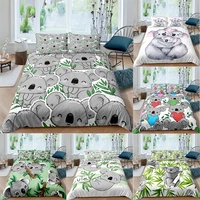 koala cartoon bedding animals quilt cover 23 pcs single double queen king size bedclothes comforter bedroom duvet cover sets