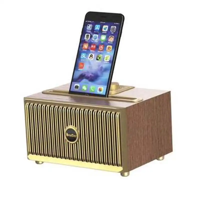 OneDer Magic V6 Bluetooth колонка в ретро стиле домашнее радио дерево небольшой звук супер громкость беспроводной телефон USB 18650 колонка с аккумулятором