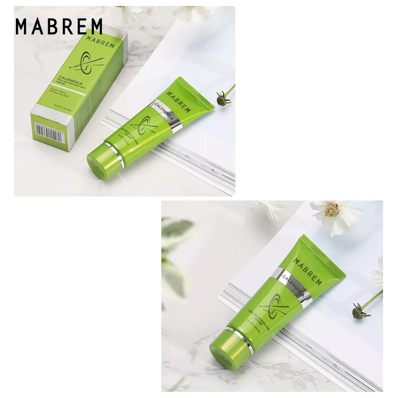

MABREM Foot Treatment Cream Whitening Anti-cracking Moisturizing Foot Care Exfoliating Scrub Anti-dry Calendula Olive Repair 40g