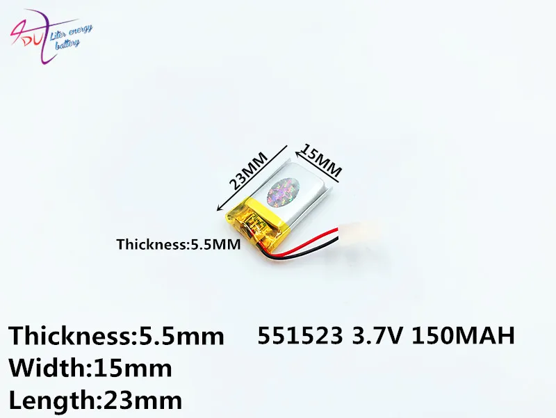 551523 551525 литровая энергетическая батарея 3 7 в полимерная литиевая MP4 MP5 150 мАч