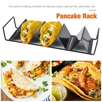 tacos holder iron tray plate for making pancake wave shape stainless steel mexican food rack pizza tool wo