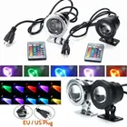 Подводный RGB-светильник для аквариума, 10 Вт, 15 Вт, светодиодный прожектор, наружный водонепроницаемый точесветильник ильник для фонтана, бассейна, пруда, вилка стандарта СШАЕС