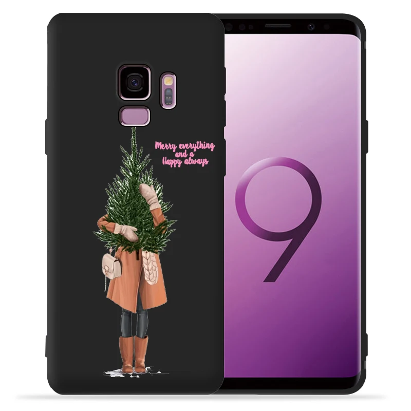 Рождественский Модный чехол для девушек samsung Galaxy S9 S8 S10 Plus S7 S6 Edge Lite Note9 8 10 Pro Funda Etui |