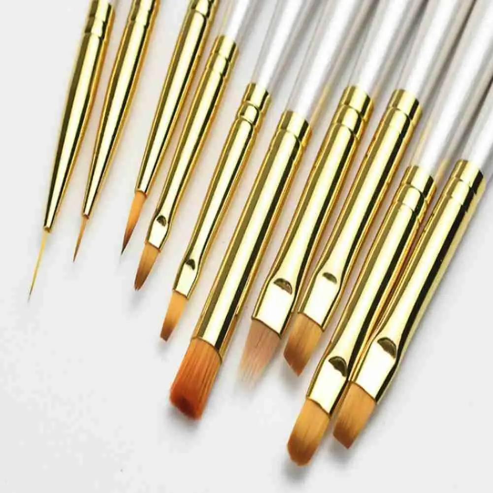 

1Pcs/Lot Nail Art Lines Painting Black Pen Brush Striper Daisy Gradient Shading Gel Flowe Polish UV Tips Fan Acrylic W4X7