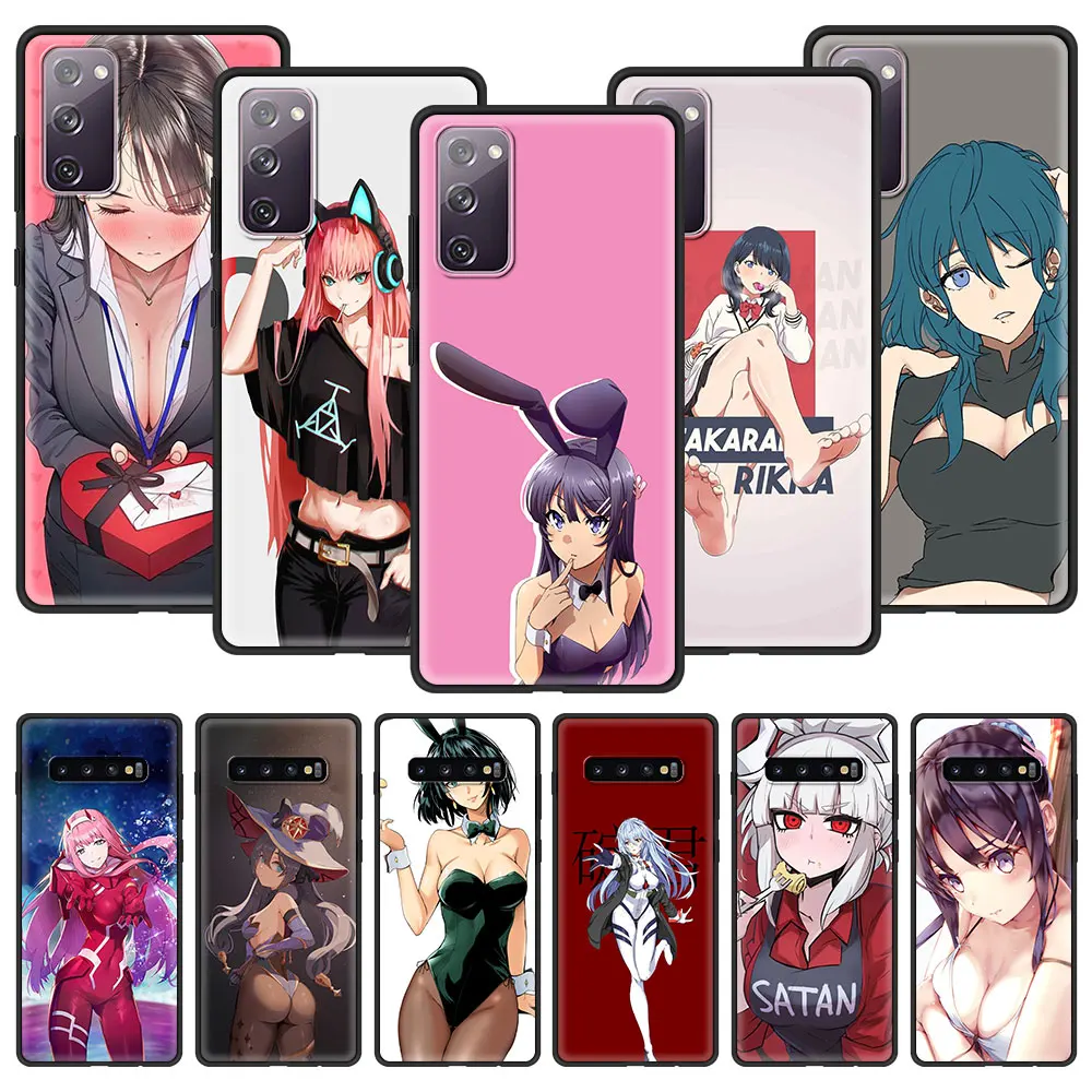 

Anime Hentai Sexy Bunny Girl Phone Case For Samsung Galaxy S20 FE S21 Ultra S20 S10 S9 Plus S10E S8 Back Cover Mobile Phone Bag