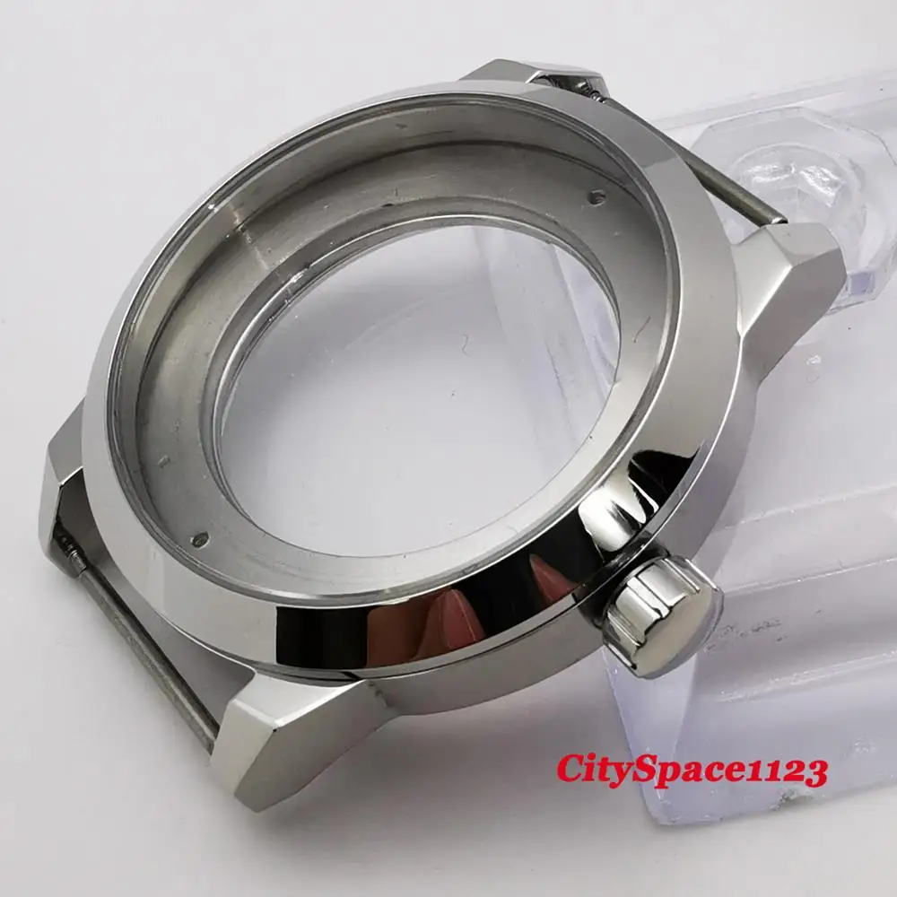 Мужские часы части 41 мм Corgeut нержавеющая сталь с сапфировым стеклом чехол fit ETA 2836