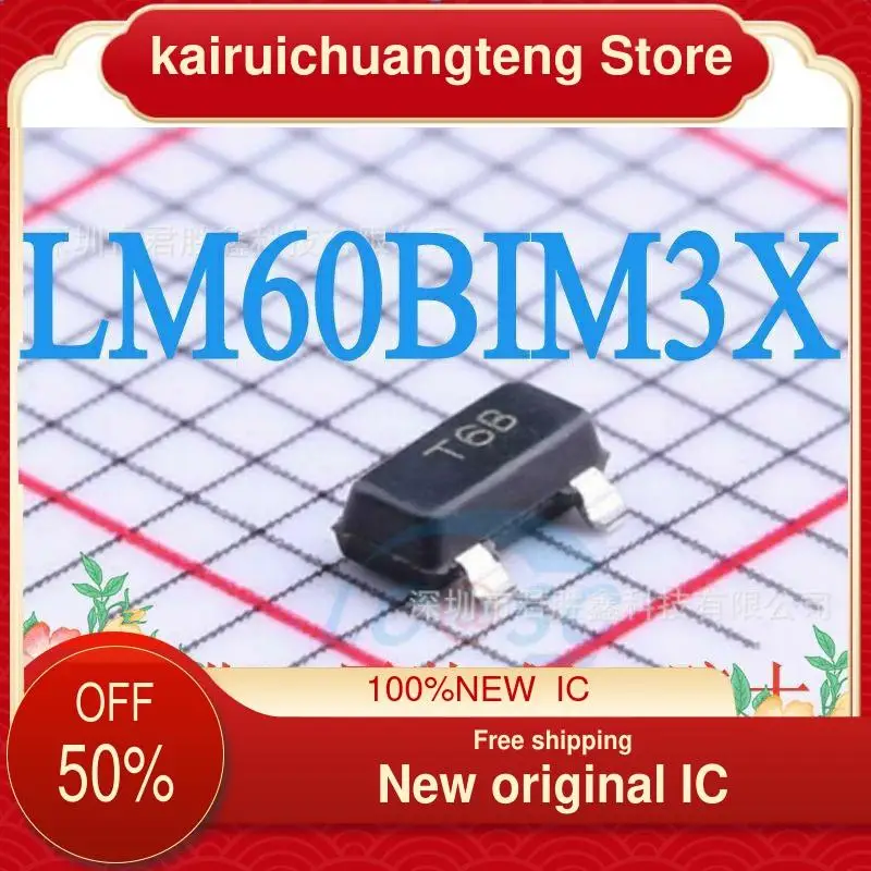 

10PCS LM60BIM3X LM60BIM3 SOT-23 T6B New original IC