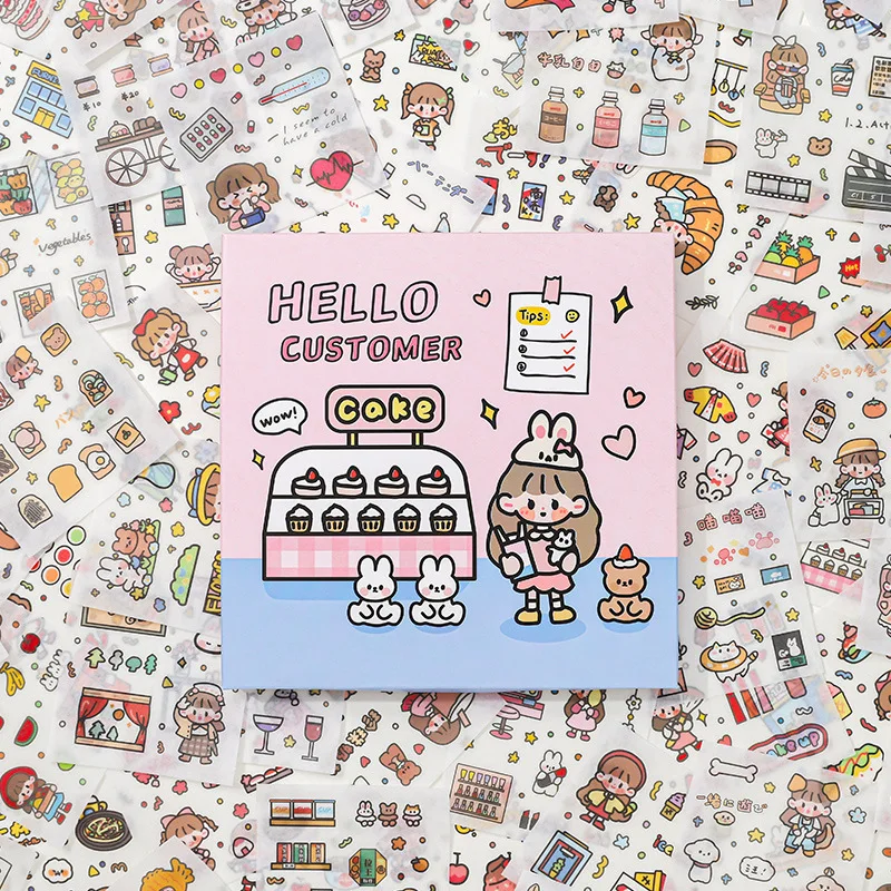 

100 шт./лот Kawaii канцелярские наклейки мягкий универсальный магазин серия дневник планировщик декоративные мобильные наклейки Скрапбукинг DIY