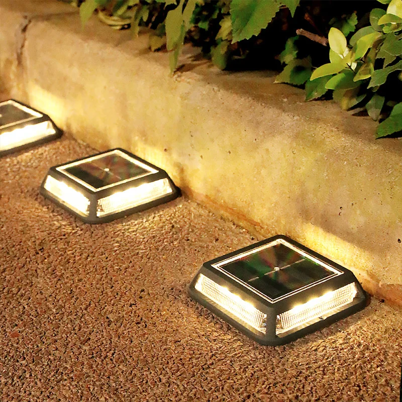 

12 LED Square Solar Ground Light Outdoor Garden Driveway Pathway Buried Lamp Solar Powered Patio Floor Yard Lawn Deck Lights