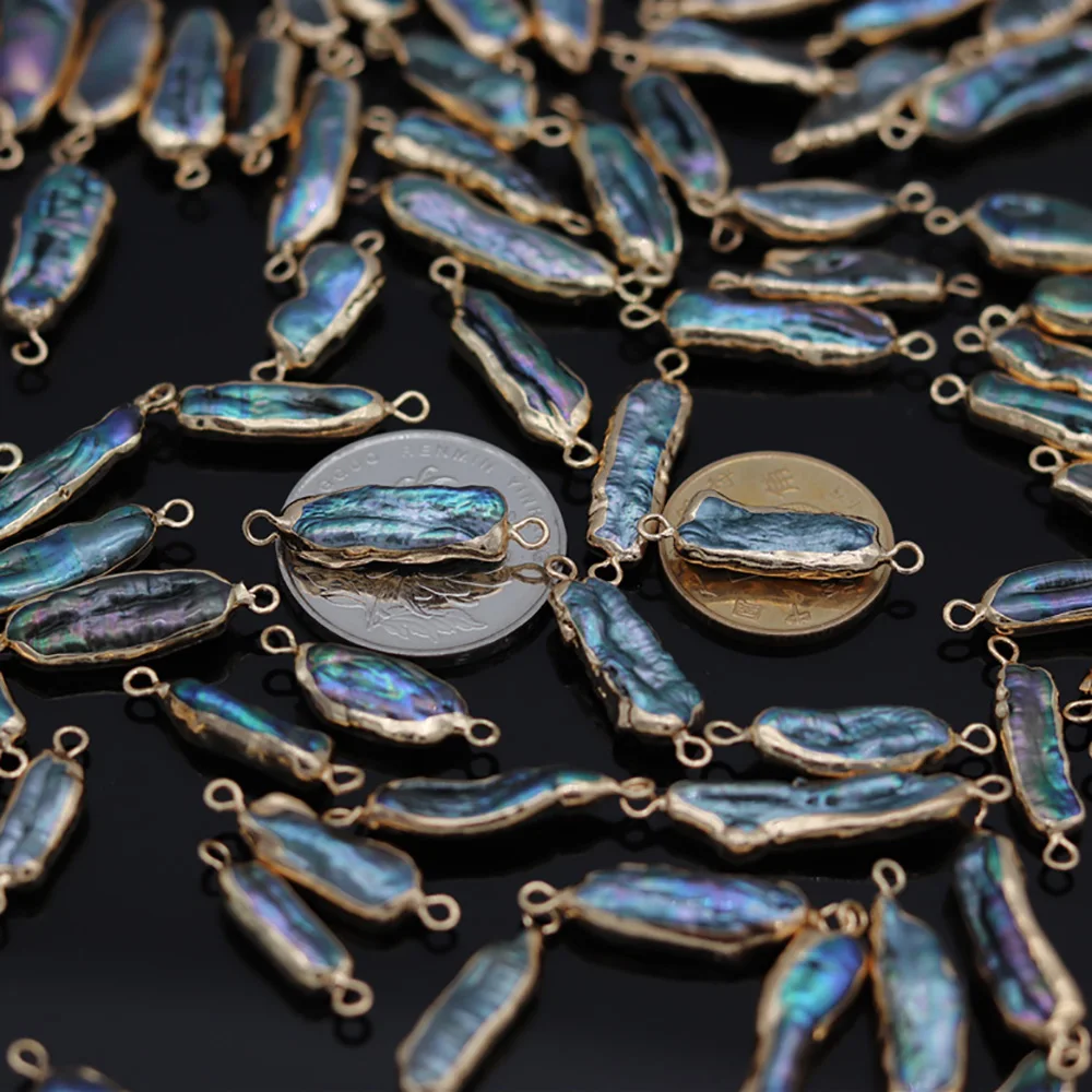 3 шт., подвески из натурального пресноводного жемчуга, 7x20-7x25 мм