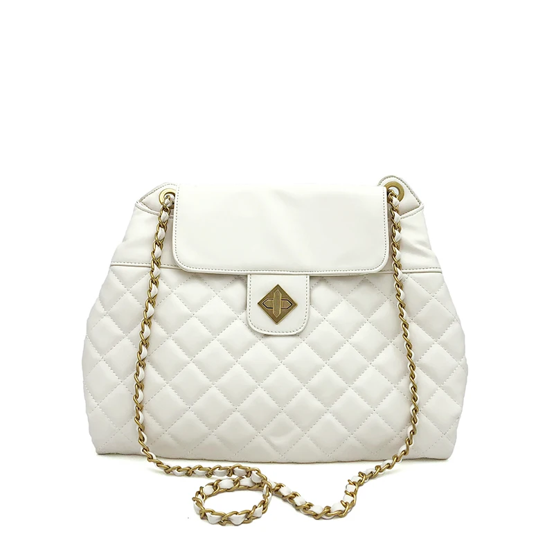 Роскошные женские сумки дизайнерские кожаные с цепочкой большие Наплечные