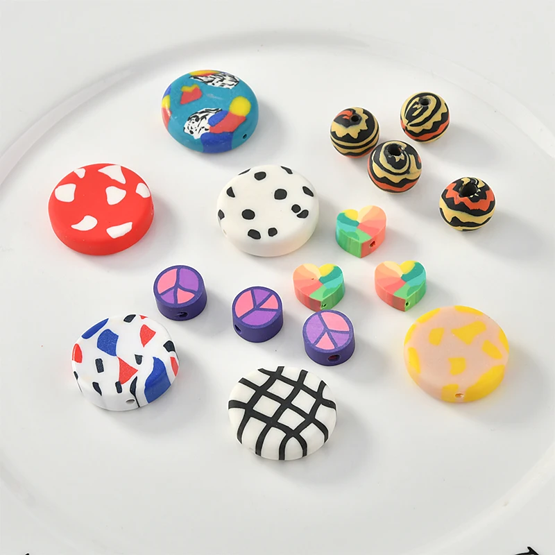 Детские Разноцветные серьги ручной работы из мягкой глины контрастных цветов с