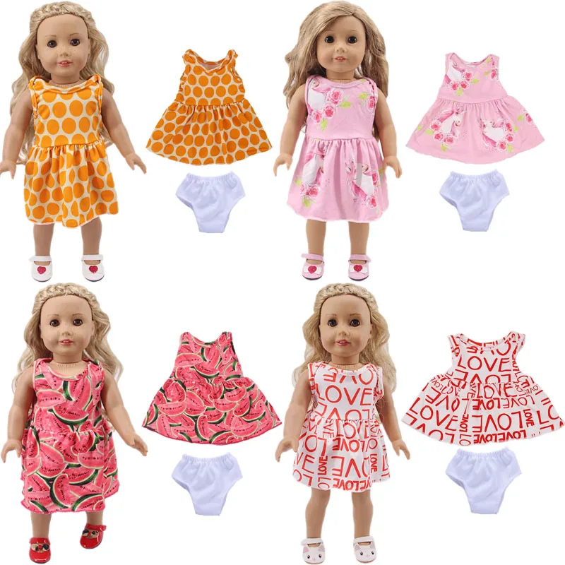 

Short Doll Skirt Fashionable New Cotton Material For 18 Inch American Doll Girl & 43 Cm New Born Baby,Our Generation,Girls Gifts