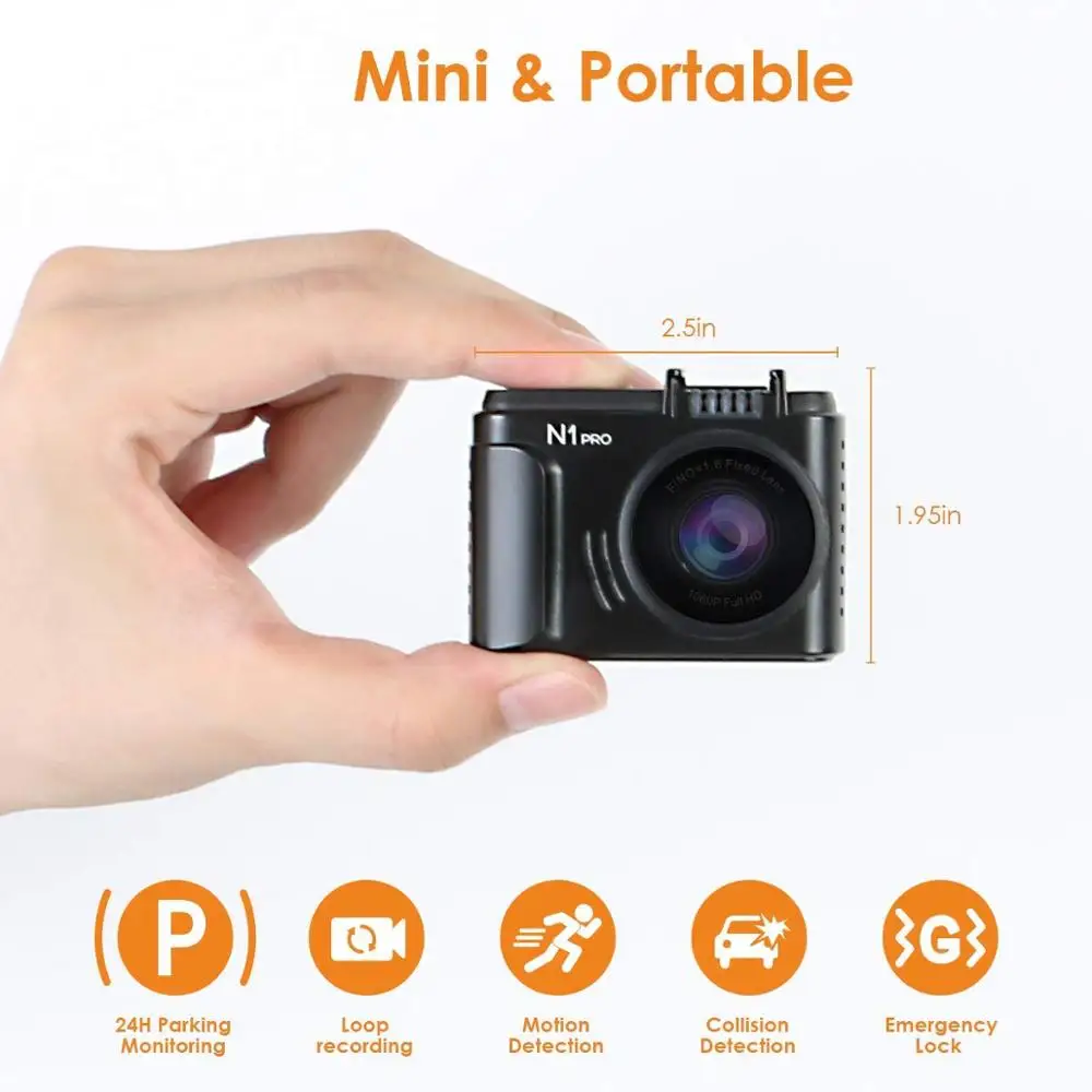 Видеорегистратор VANTRUE N1 Pro Dash Cam 1.5 &quotМини Автомобильный видеорегистратор Камера