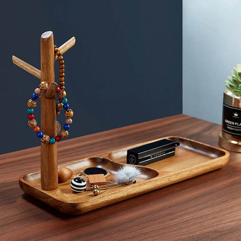 Скандинавский деревянный поднос для хранения держатель ключевые ювелирные
