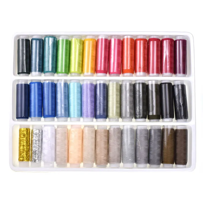 

39 Colors Sewing Threads Needlework Tool Dyed Color Polyester Thread Craft Tool Set for Hand Machines Quality Sewing Accessories