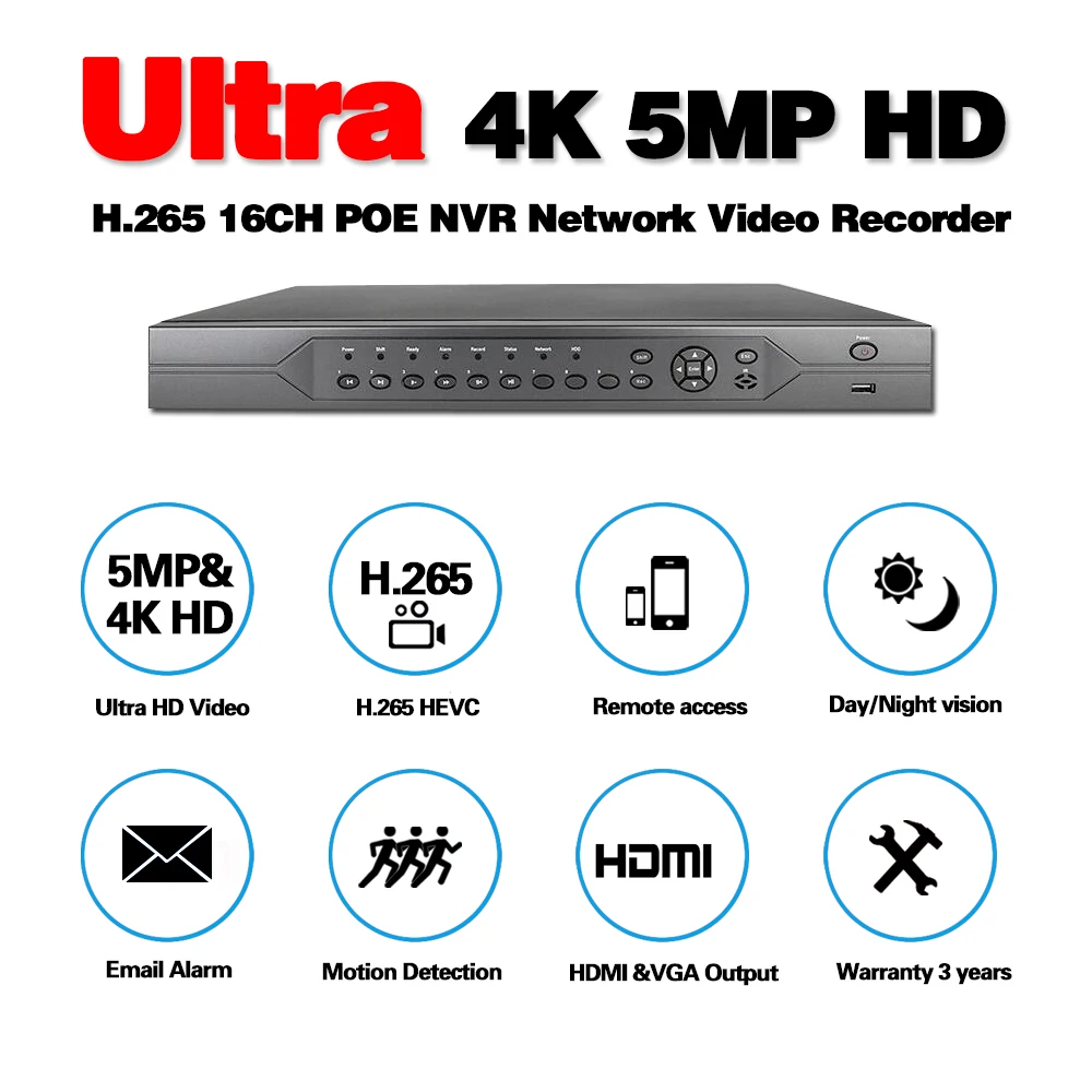 H.265 POE NVR Onvif 2HDD слот 48 В для 4K 5MP 4MP 1080P HD IP камера сетевой видеорегистратор Система