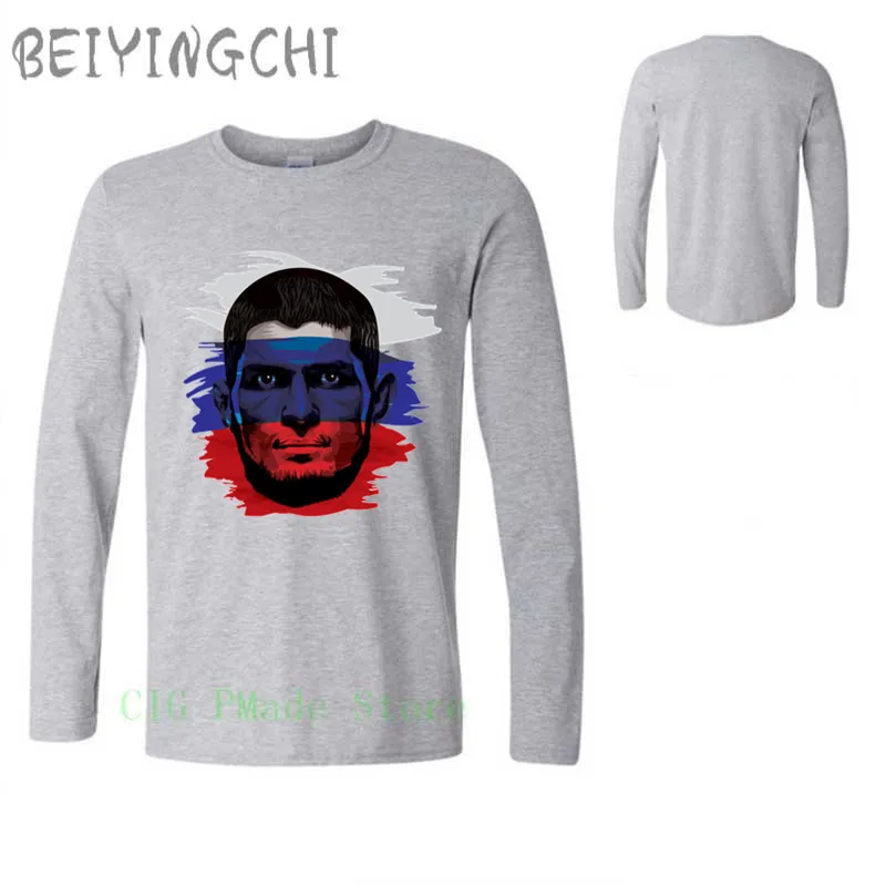 Хабибом нурмагомедовым футболка российский флаг дизайн орла для мужчин Khabib