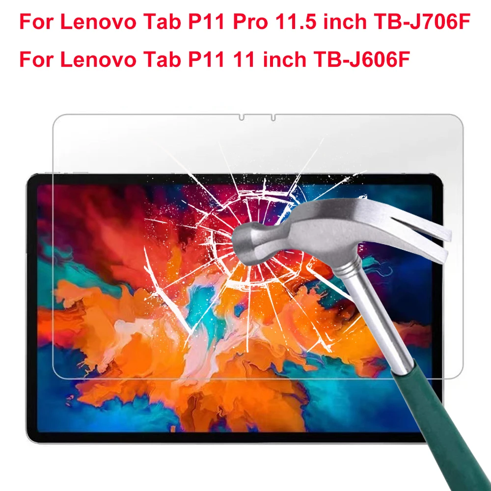 

9H Tempered Glass For Lenovo Tab P11 Pro 11.5 TB-J706F Screen Protector P11 11 Inch TB-J606F J606 Bubble Free HD Protective Film