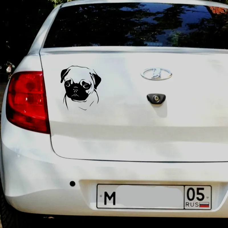Прекрасный Мопс для Авто/бампер/окно виниловая наклейка наклейки DIY Декор