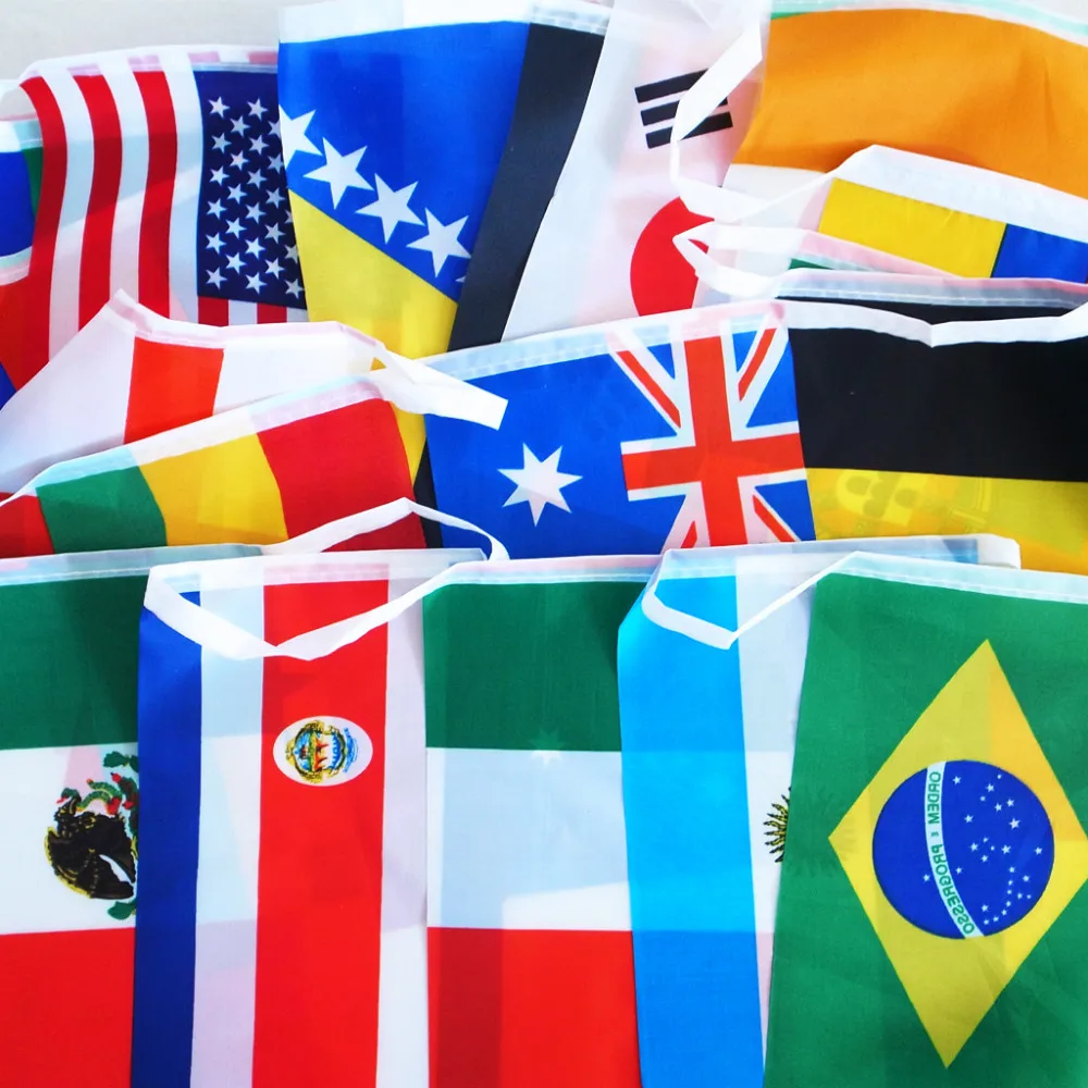 Флаг стран Европы 24 шт. флаг Кубка страны флажки флаги баннер гирлянда для