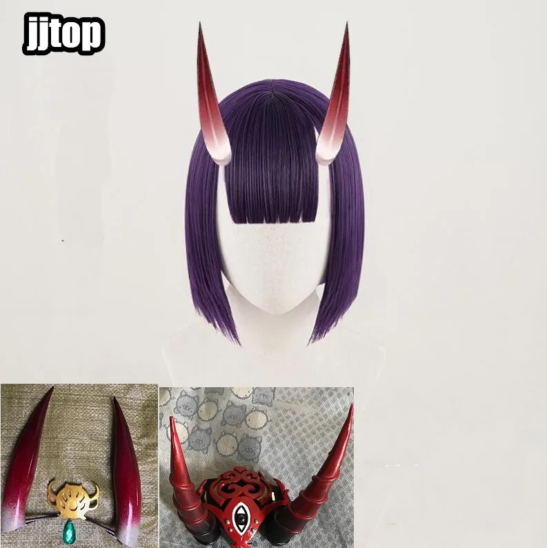 Парик Shuten Douji для косплея Fate Grand Order FGO парик из синтетических фиолетовых волос с