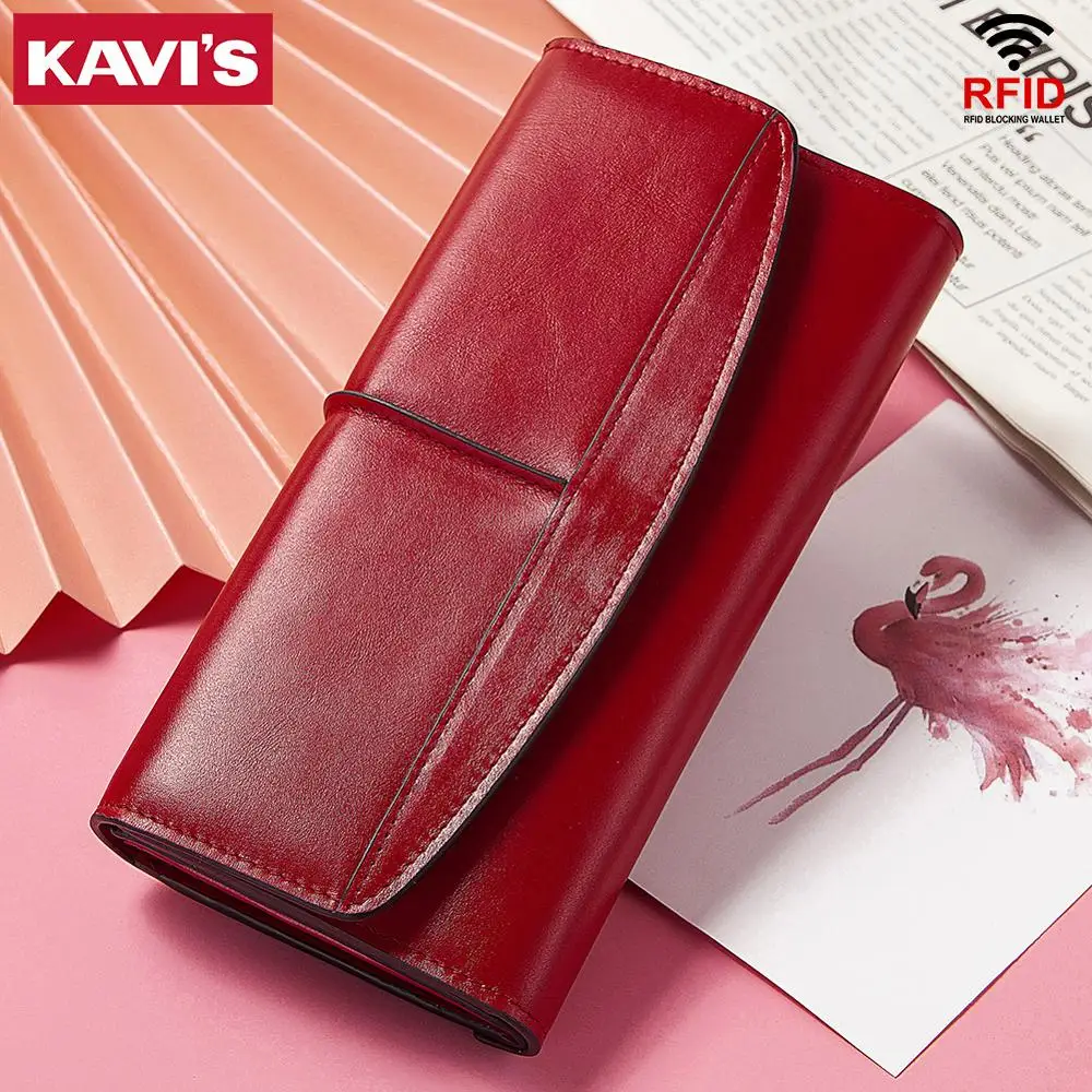 KAVIS женский длинный кошелек женские кошельки с несколькими отделениями Дамский