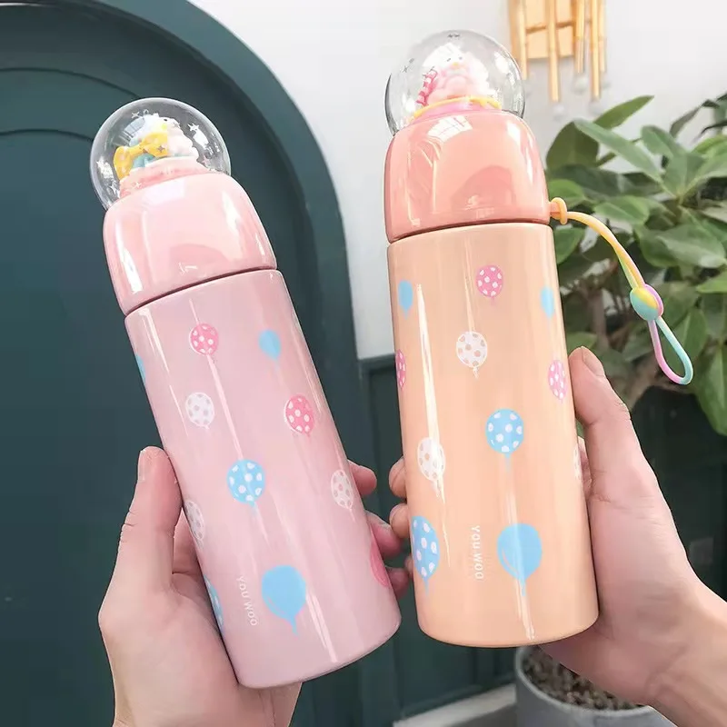 Cartoon Cute Cake Micro Landscape Vacuum Cup Stainless Steel Net Red Water Cup Portable Outdoor Portable Student Cup Thermos