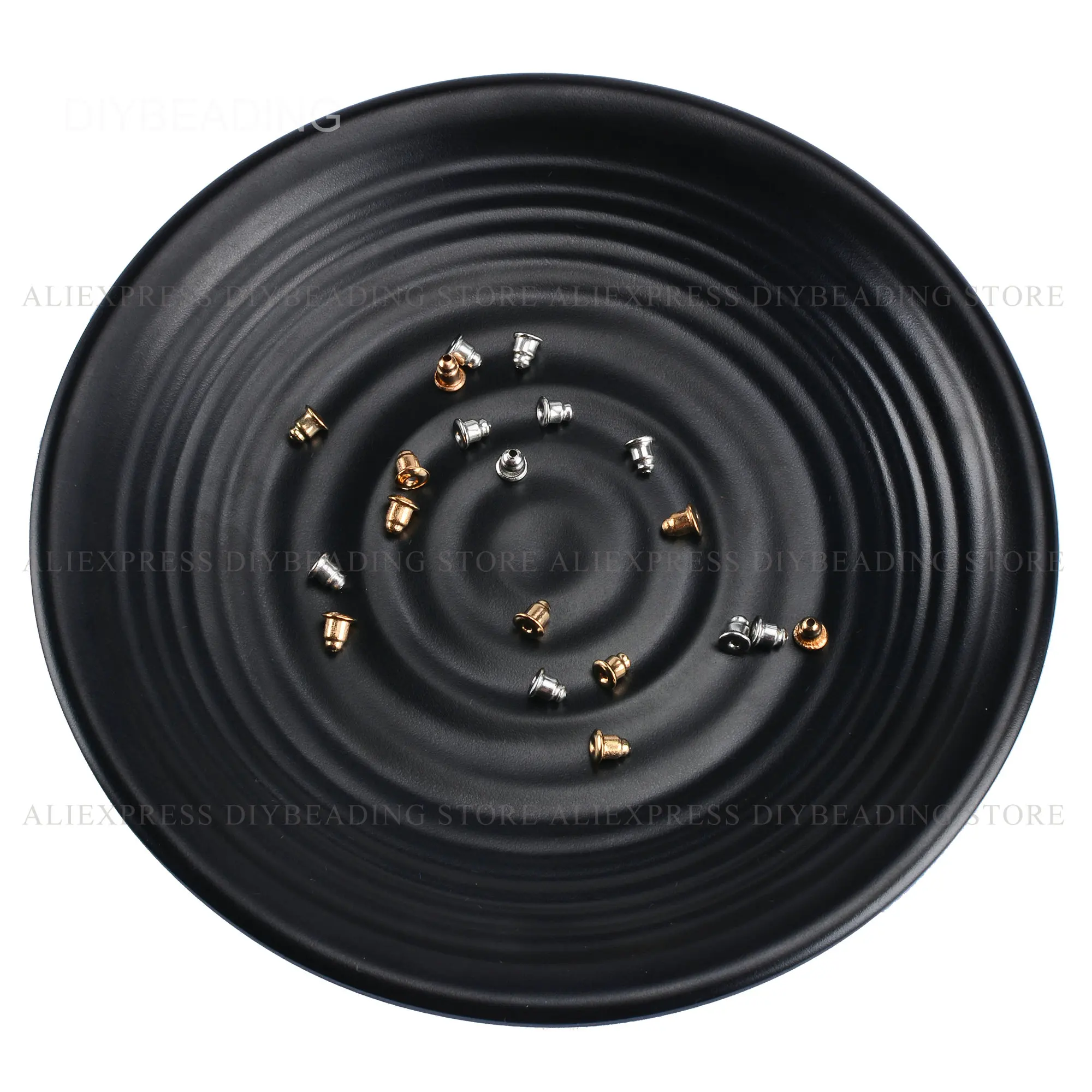 Заглушки для сережек 100-1000 шт. из белого золота латунь с гальваническим покрытием