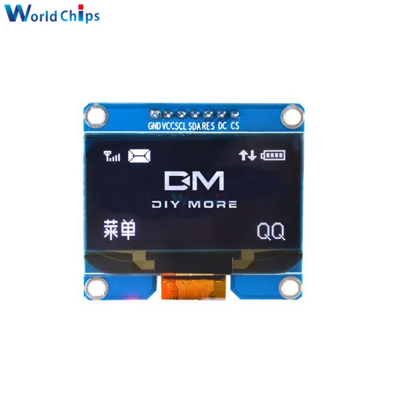 1,54 дюймов PM 5PIN/7PIN Белый Синий Желтый oled-модуль IIC I2C интерфейс 128x64 экран дисплея SSD1309 SPD0301 Драйвер IC 3,3-5 В