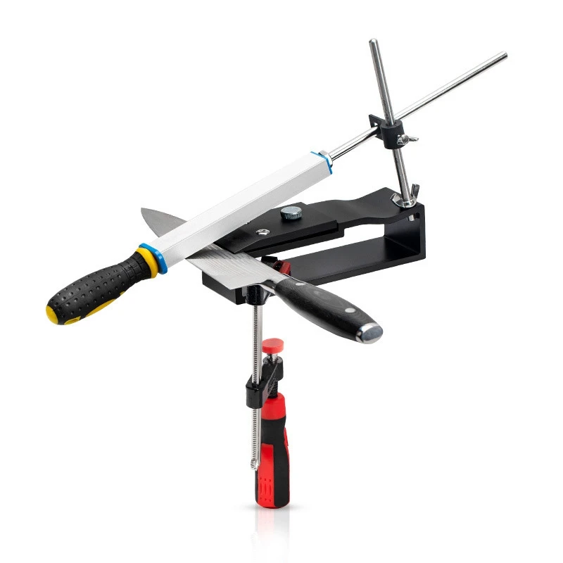 

Knife Sharpener Tool , 360° Rotation Flip Design, Fixed-Angle Slicker Edge Sharpener With 2 Diamond Sharpening Plates
