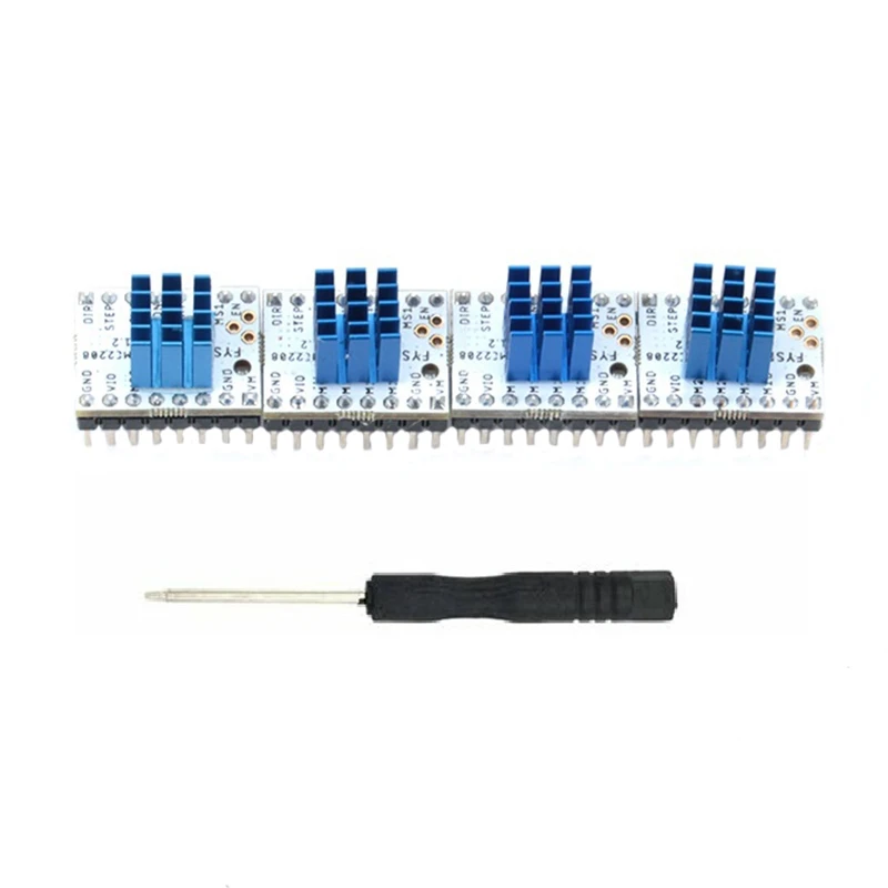 4 шт. Tmc2208 V1.2 шаговый двигатель бесшумный драйвер силовая трубка StepStick встроенный драйвер ток 1.4A пиковый ток 2A Замена Tmc